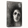 Gothic Wall Art – Mysterious Gothic Print of Thorn-Crowned Figure