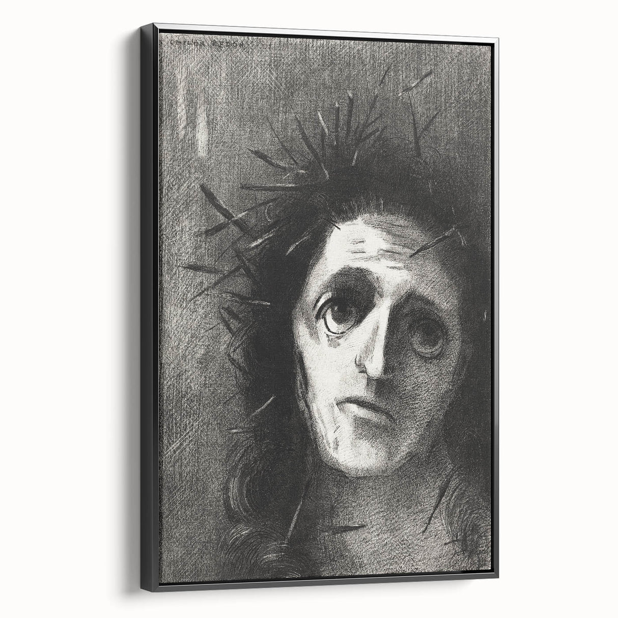 Gothic Wall Art – Mysterious Gothic Print of Thorn-Crowned Figure