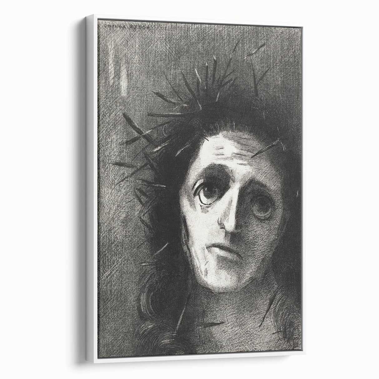Gothic Wall Art – Mysterious Gothic Print of Thorn-Crowned Figure