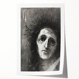 Gothic Wall Art – Mysterious Gothic Print of Thorn-Crowned Figure