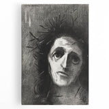 Gothic Wall Art – Mysterious Gothic Print of Thorn-Crowned Figure