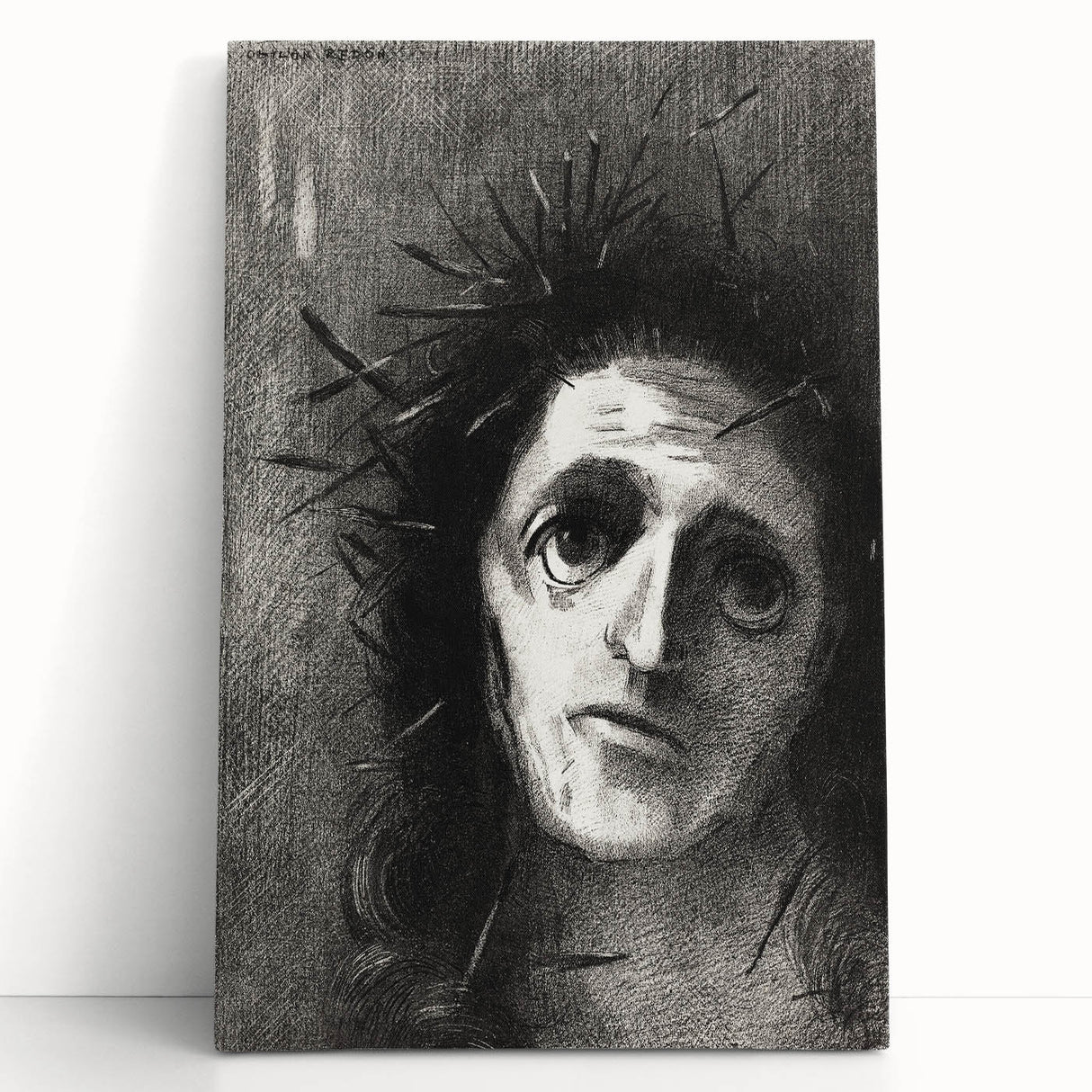 Gothic Wall Art – Mysterious Gothic Print of Thorn-Crowned Figure