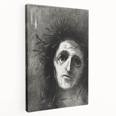 Gothic Wall Art – Mysterious Gothic Print of Thorn-Crowned Figure