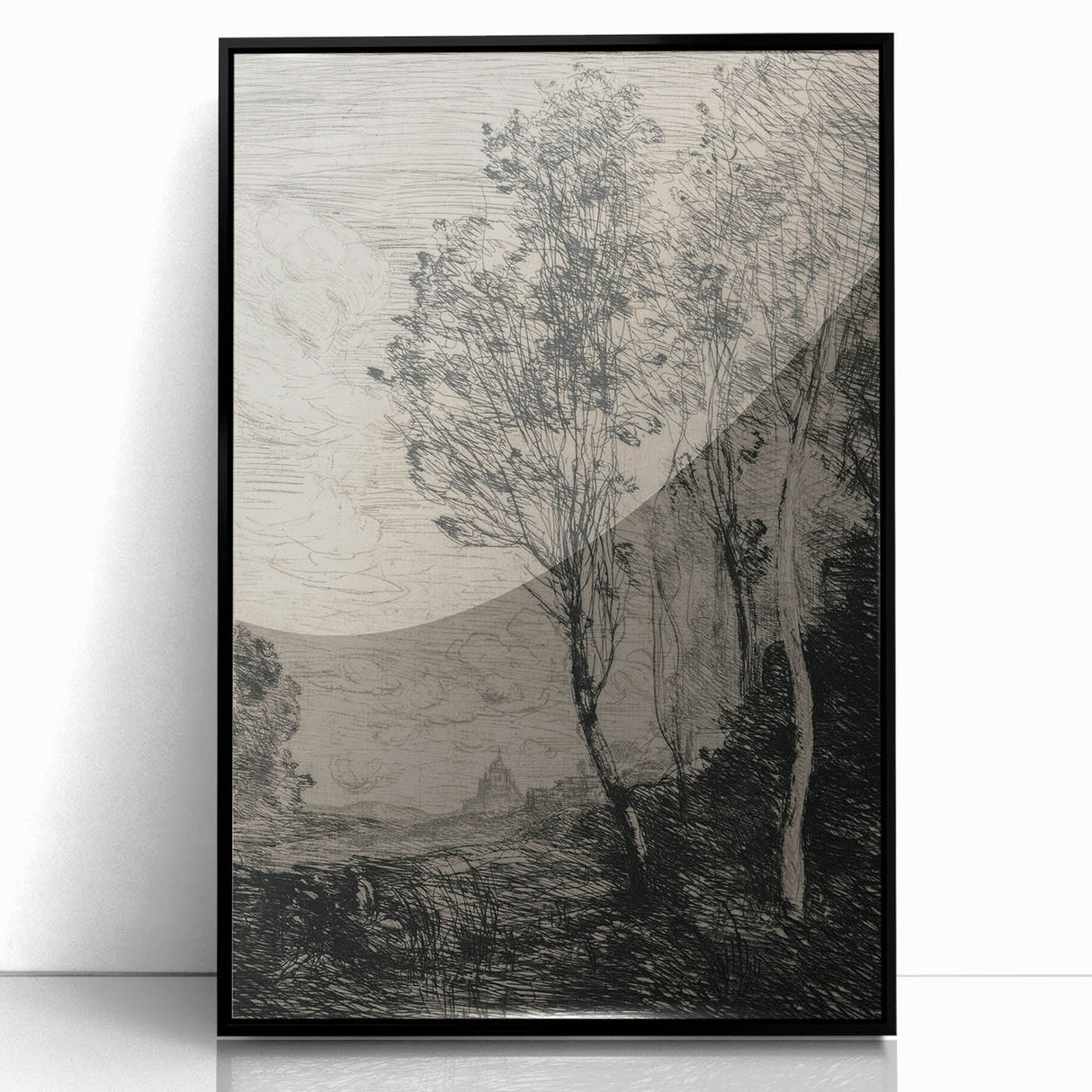 Medieval Gothic Canvas - Mysterious Landscape Dark Decor Style