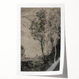 Medieval Gothic Canvas - Mysterious Landscape Dark Decor Style