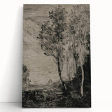 Medieval Gothic Canvas - Mysterious Landscape Dark Decor Style