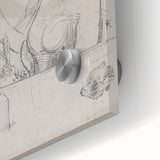 Gothic Wall Art – Intricate Vintage Gothic Sketch of Woman and Symbols