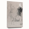 Gothic Wall Art – Intricate Vintage Gothic Sketch of Woman and Symbols