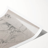 Gothic Wall Art – Intricate Vintage Gothic Sketch of Woman and Symbols