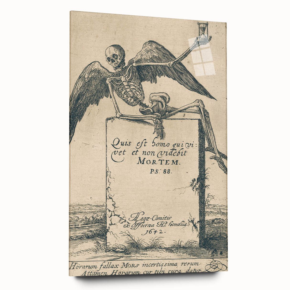 Dark Gothic Skeleton Art - Vintage Memento Mori Gothic Wall Print