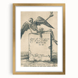 Dark Gothic Skeleton Art - Vintage Memento Mori Gothic Wall Print