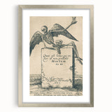 Dark Gothic Skeleton Art - Vintage Memento Mori Gothic Wall Print