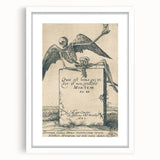 Dark Gothic Skeleton Art - Vintage Memento Mori Gothic Wall Print