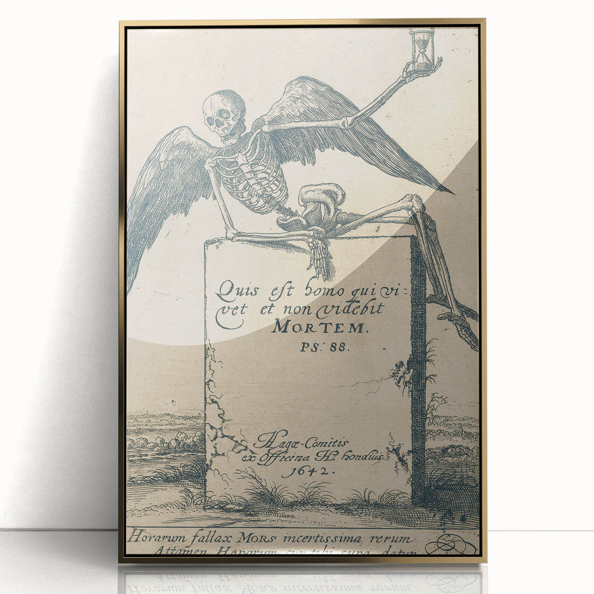 Dark Gothic Skeleton Art - Vintage Memento Mori Gothic Wall Print