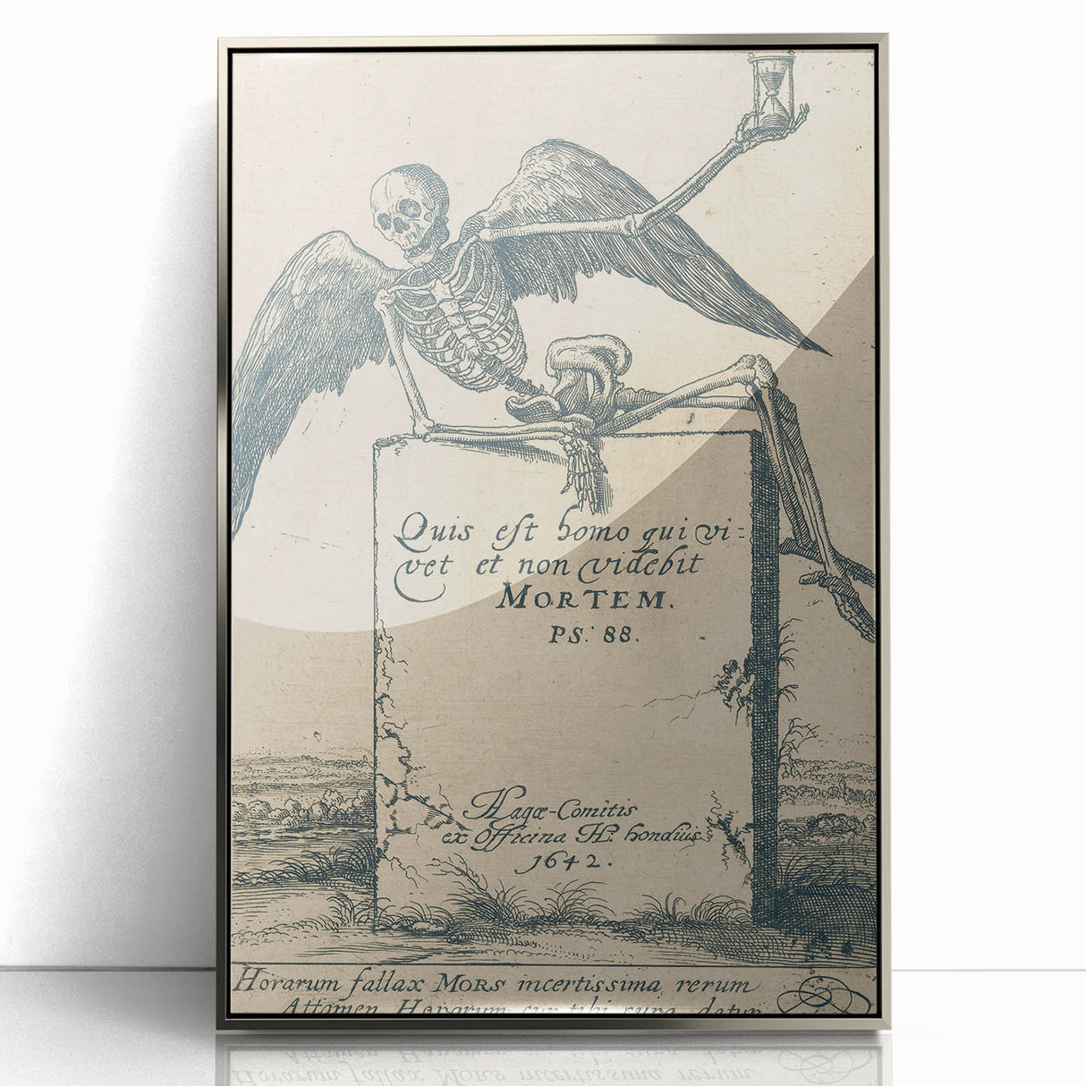 Dark Gothic Skeleton Art - Vintage Memento Mori Gothic Wall Print