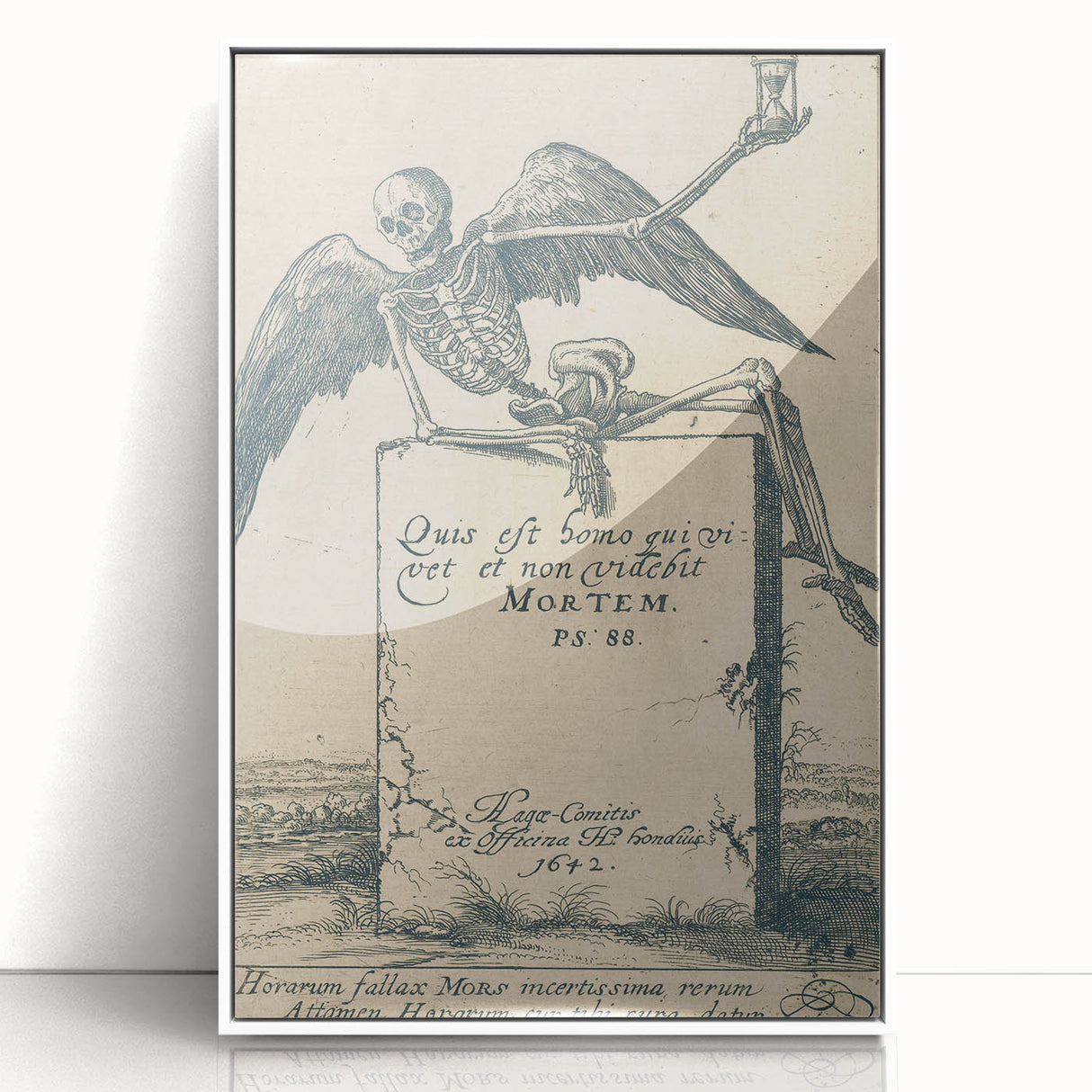 Dark Gothic Skeleton Art - Vintage Memento Mori Gothic Wall Print