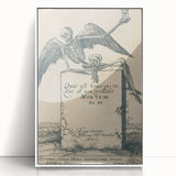 Dark Gothic Skeleton Art - Vintage Memento Mori Gothic Wall Print