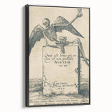 Dark Gothic Skeleton Art - Vintage Memento Mori Gothic Wall Print