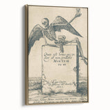Dark Gothic Skeleton Art - Vintage Memento Mori Gothic Wall Print