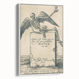 Dark Gothic Skeleton Art - Vintage Memento Mori Gothic Wall Print