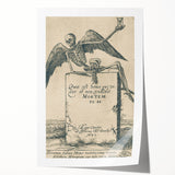 Dark Gothic Skeleton Art - Vintage Memento Mori Gothic Wall Print