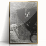 Gothic Wall Art – Vintage Gothic Print of Sphinx and Dark Figure