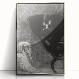 Gothic Wall Art – Vintage Gothic Print of Sphinx and Dark Figure