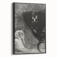Gothic Wall Art – Vintage Gothic Print of Sphinx and Dark Figure