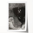 Gothic Wall Art – Vintage Gothic Print of Sphinx and Dark Figure