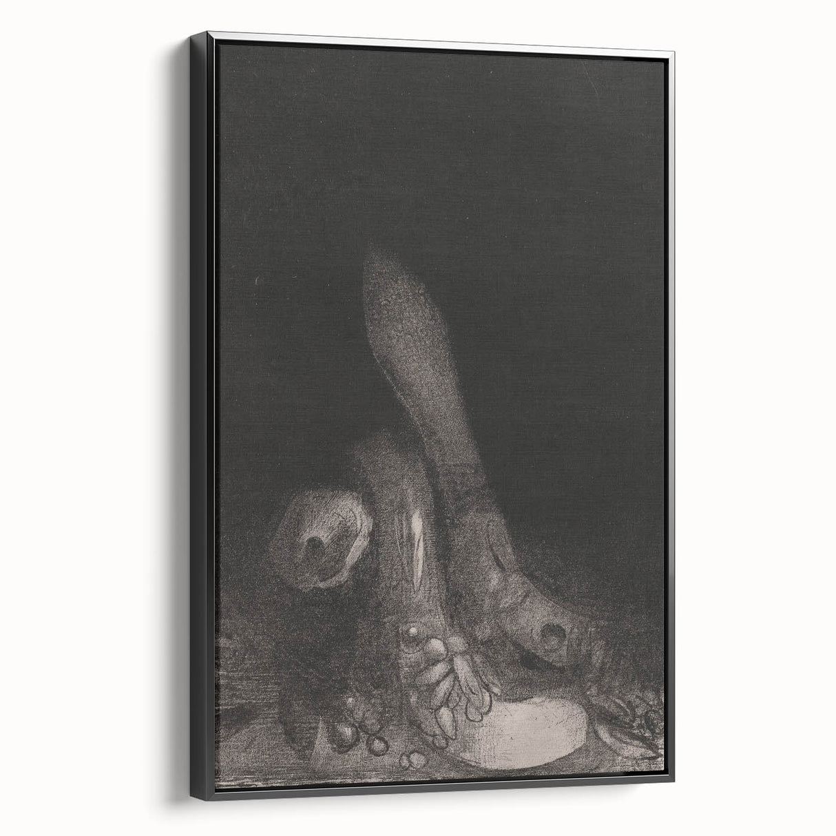 Gothic Wall Art – Dark Gothic Sketch of Feet in Shadowy Detail