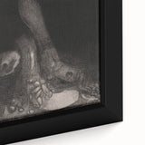 Gothic Wall Art – Dark Gothic Sketch of Feet in Shadowy Detail