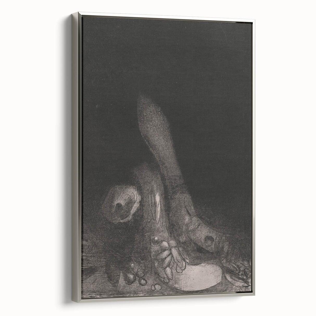 Gothic Wall Art – Dark Gothic Sketch of Feet in Shadowy Detail