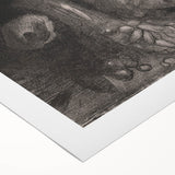 Gothic Wall Art – Dark Gothic Sketch of Feet in Shadowy Detail