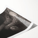 Gothic Wall Art – Dark Gothic Sketch of Feet in Shadowy Detail