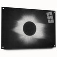 Abstract Grunge Canvas - Solar Eclipse Wall Art for Modern Decor