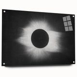 Abstract Grunge Canvas - Solar Eclipse Wall Art for Modern Decor