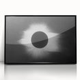 Abstract Grunge Canvas - Solar Eclipse Wall Art for Modern Decor