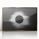 Abstract Grunge Canvas - Solar Eclipse Wall Art for Modern Decor