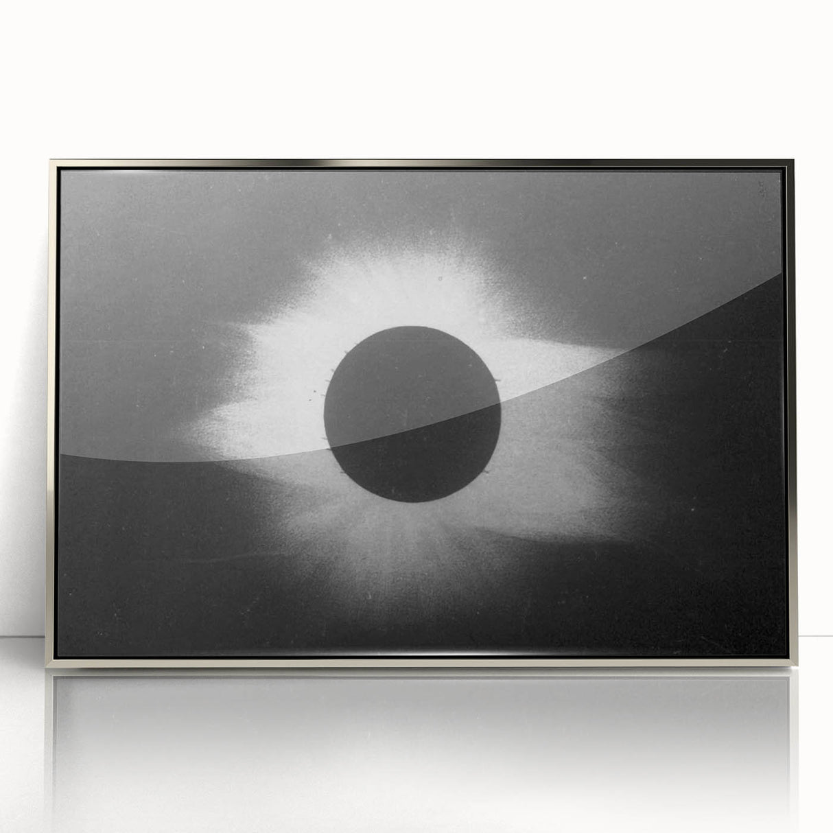 Abstract Grunge Canvas - Solar Eclipse Wall Art for Modern Decor