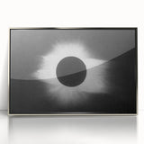 Abstract Grunge Canvas - Solar Eclipse Wall Art for Modern Decor