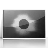 Abstract Grunge Canvas - Solar Eclipse Wall Art for Modern Decor