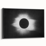 Abstract Grunge Canvas - Solar Eclipse Wall Art for Modern Decor