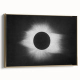 Abstract Grunge Canvas - Solar Eclipse Wall Art for Modern Decor