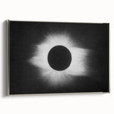 Abstract Grunge Canvas - Solar Eclipse Wall Art for Modern Decor
