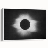 Abstract Grunge Canvas - Solar Eclipse Wall Art for Modern Decor