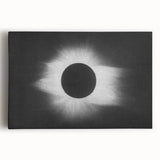 Abstract Grunge Canvas - Solar Eclipse Wall Art for Modern Decor