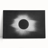 Abstract Grunge Canvas - Solar Eclipse Wall Art for Modern Decor