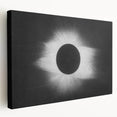 Abstract Grunge Canvas - Solar Eclipse Wall Art for Modern Decor