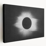 Abstract Grunge Canvas - Solar Eclipse Wall Art for Modern Decor