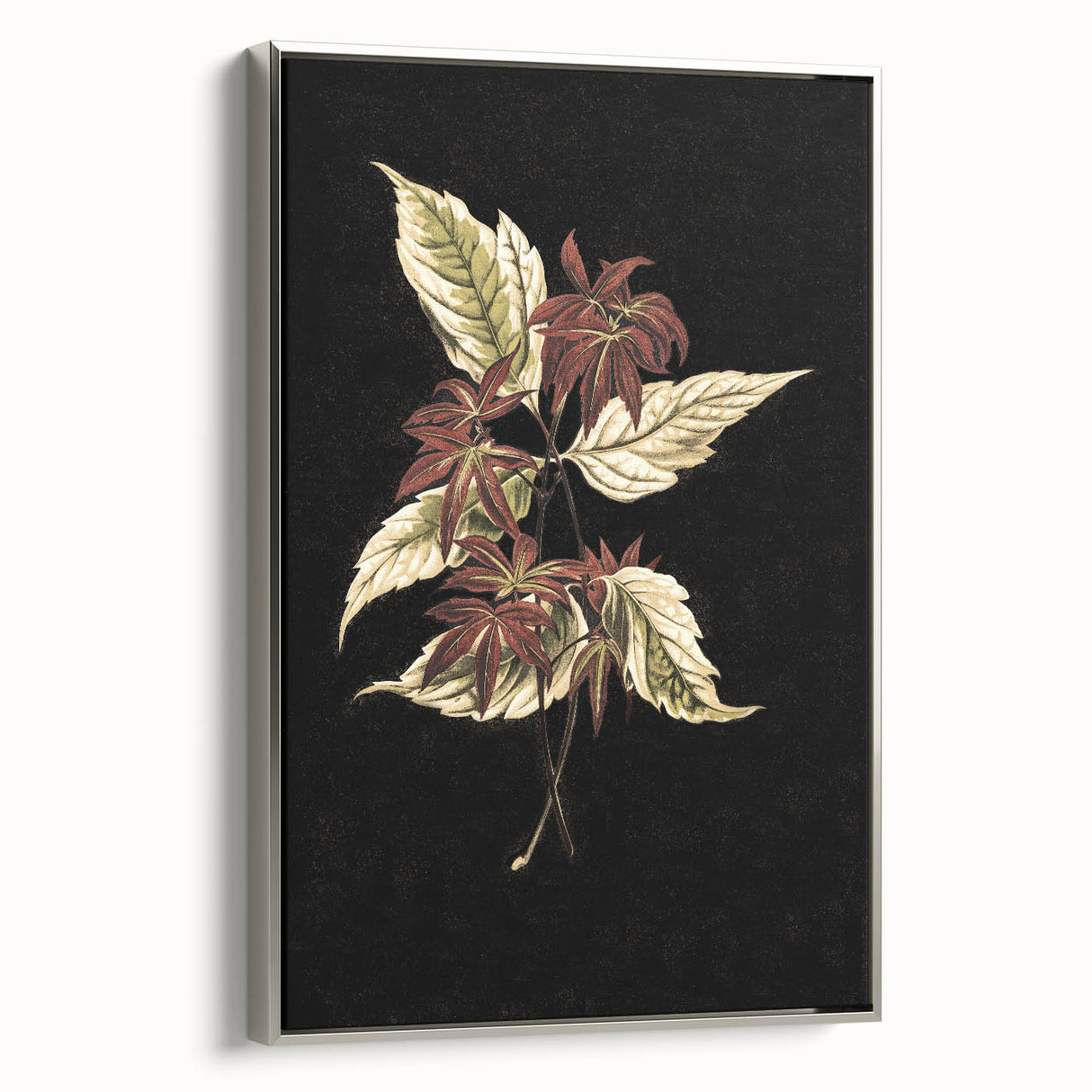 Botanical Grunge Art - Distressed Floral Canvas Print - Urban Decor